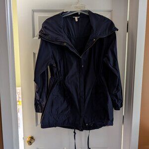 Eileen Fisher Light Cotton Nylon Stand Collar Jacket